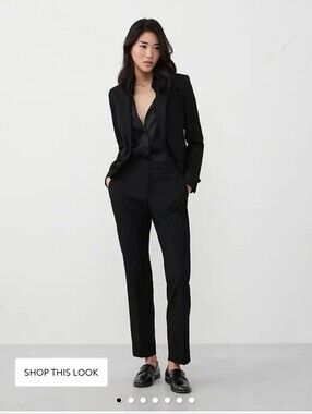 Banana Republic new black suit and pants size 2